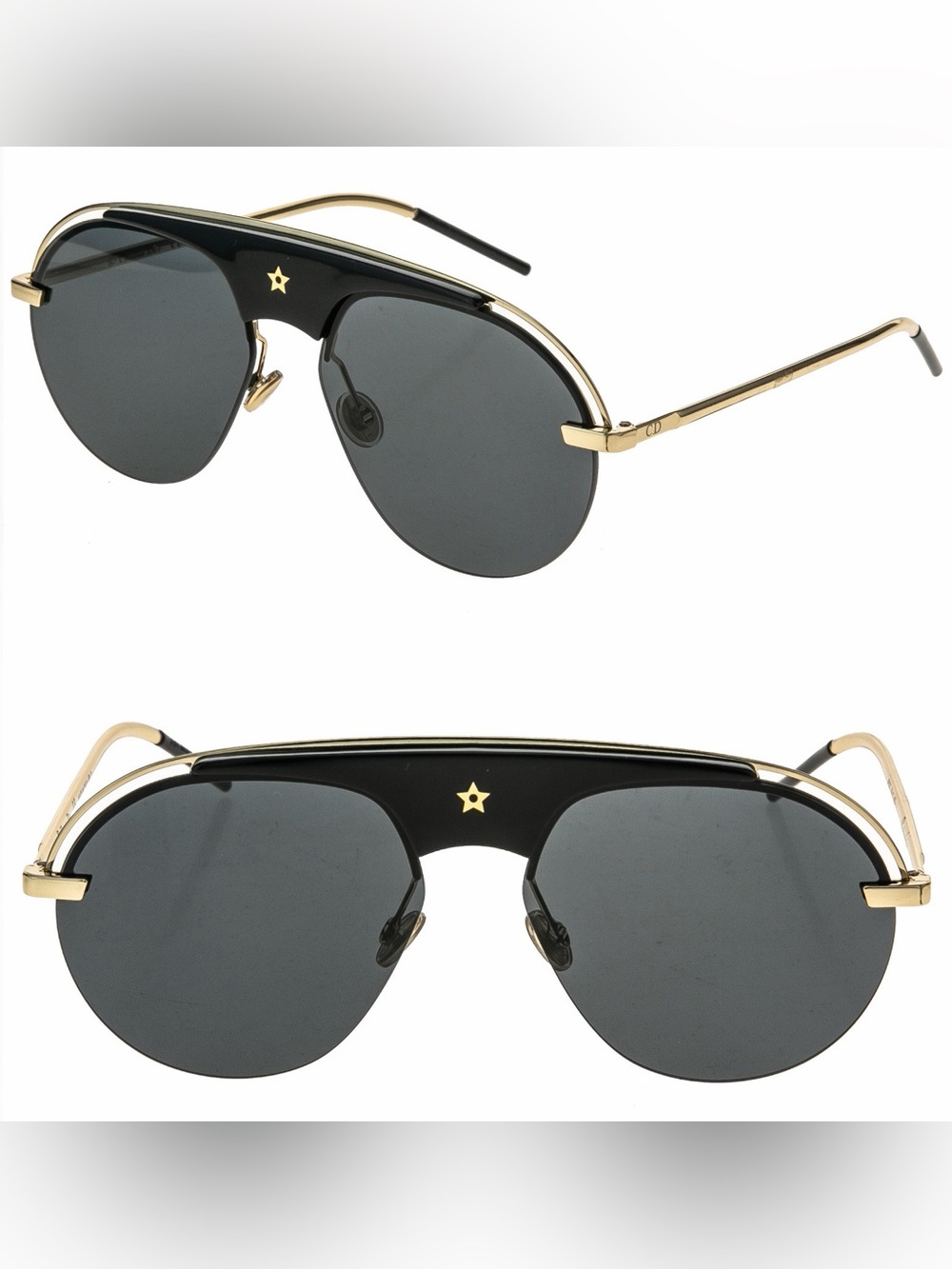 Dior Black and Gold Men’s Aviator Sunglasses